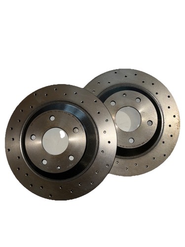 Brake discs pair solid fits - brake,