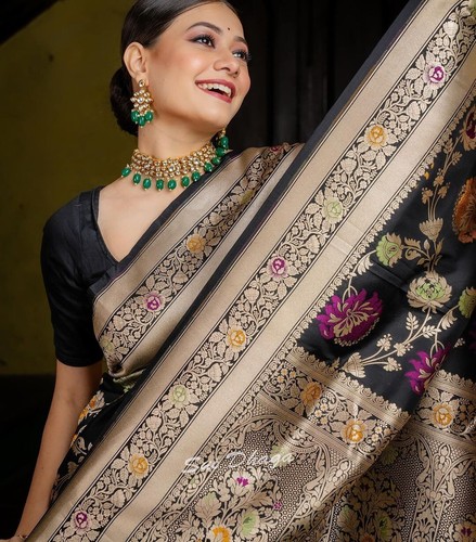 Indian banarasi silk saree - silk, saree/