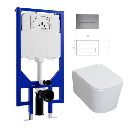 Bathroom wall hung toilet pan - hung,
