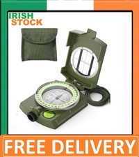 Military Green Professional Prismatic Metal Compass Leveling Durable Carrier Bag