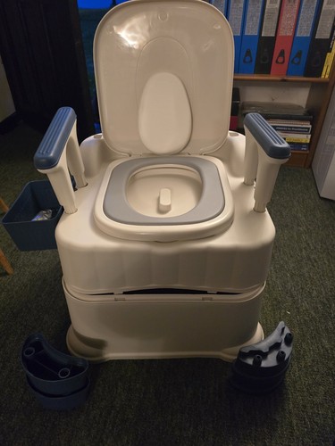 Adult bedside commode toilet - bedside,