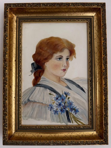 Antique oil painting glass - antique,