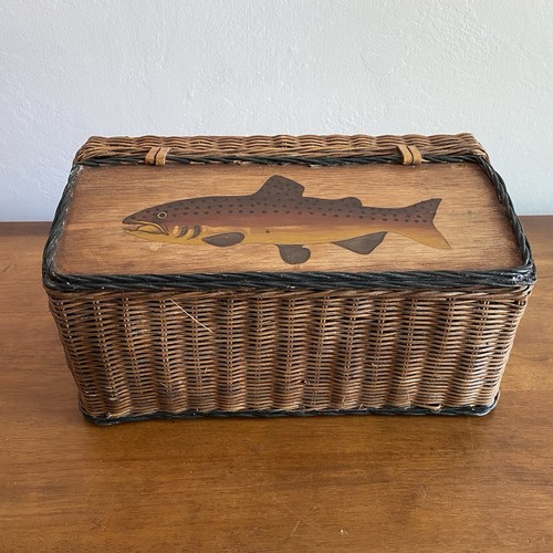 Antique vintage fishing - vintage, creel
