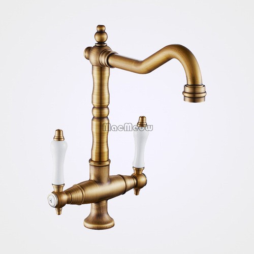 Antique brass kitchen tap - antique,