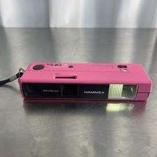 VTG Hanimex 110 DF TELE MOTOR DRIVE FILM CAMERA Retro Red Color POCKET w/FLASH