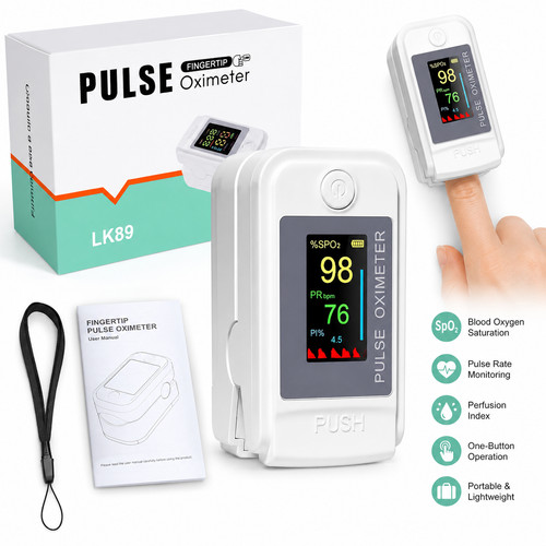Fingertip pulse oximeter blood - fingertip,