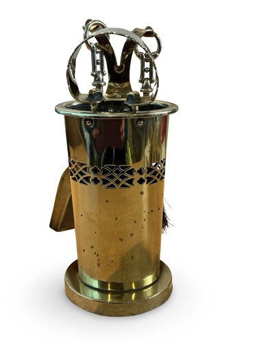 Vintage brass fireplace - brass,