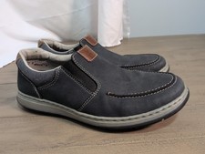 Rieker 17360-15 men's slip-on casual shoe in navy Eu 41 UK 7 nubuck leather