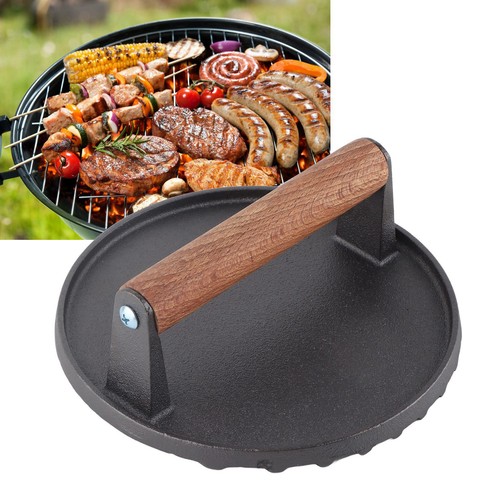Round tortilla press bbq grill - round,