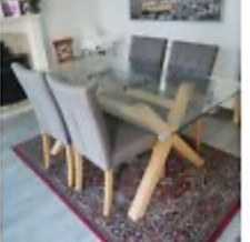  Glass Dining Table and 4