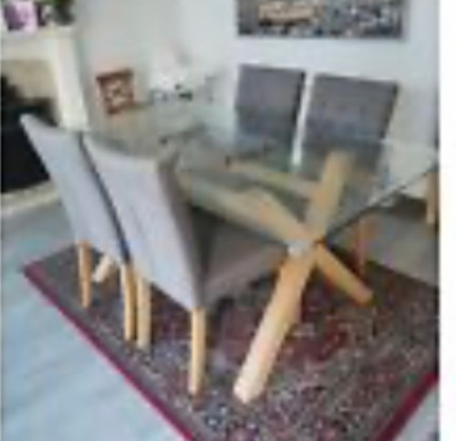 Glass dining table - glass,