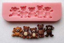 9cm TEDDY BEAR BORDER SILICONE