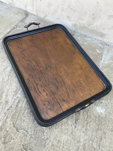Antique black oak serving - black,
