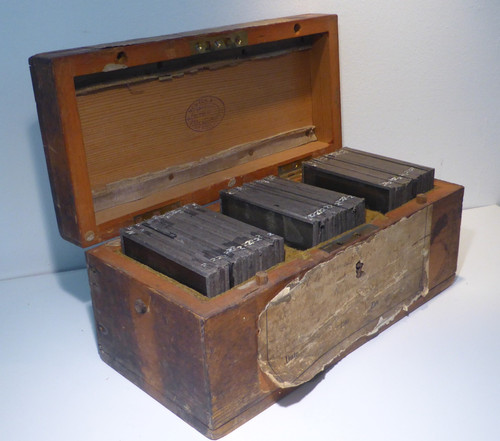 Magic lantern glass slides - magic,