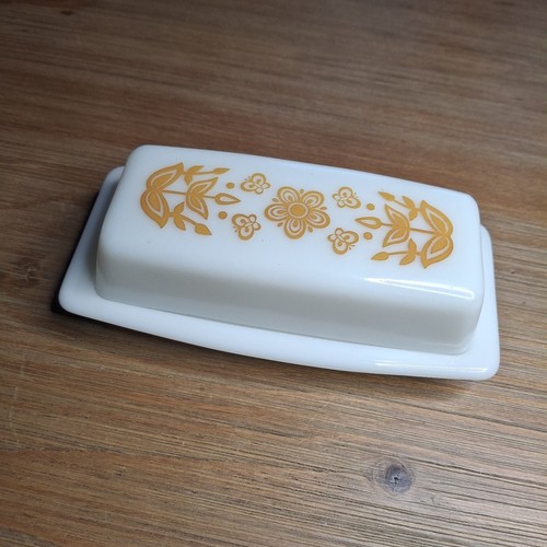 Pyrex butterfly gold white - pyrex,