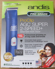 Andis UltraEdge AGC Super 2-Speed Detachable Blade Clipper Blue 22405 Open Box