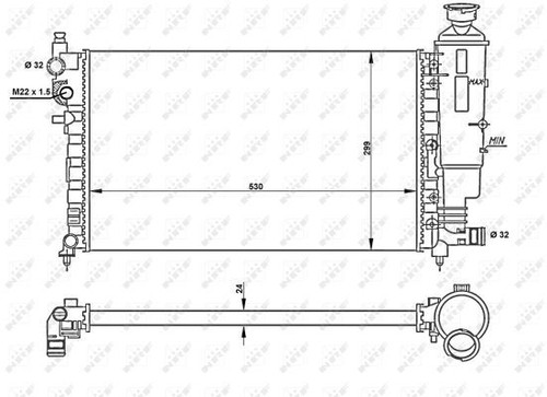 Nrf radiator for peugeot - for,