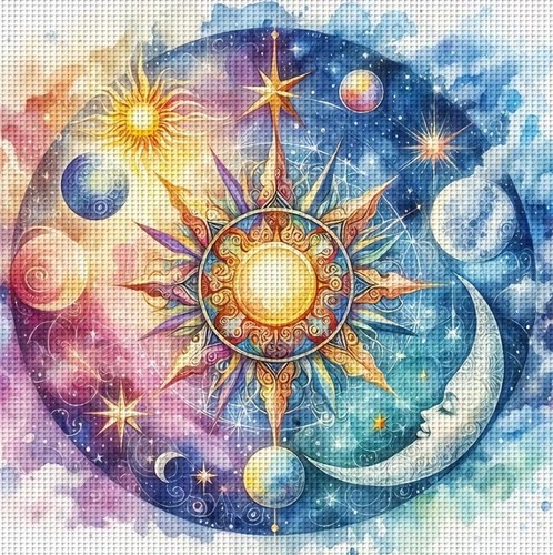 Sun and moon - sun,
