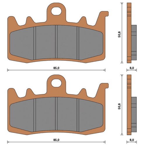 Front brake pads mhr synt - front, can