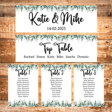 Wedding Table Plan Cards for