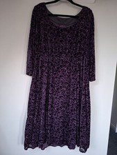 Out of Xile Women's Purple Velvet Semi-sheer Dress Size 5 16