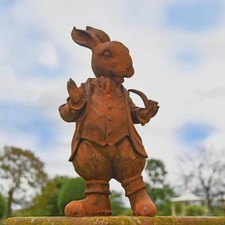 Large Rustic Cast Iron Hare