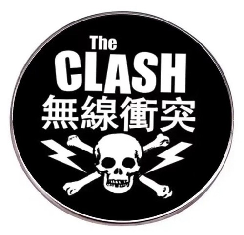 The clash metal pin badge - the,
