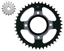 Yamaha RD250LC (1980-1983) sprocket set 530 pitch, 16t fr. 41t rear. black