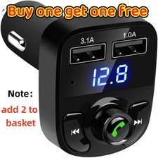 Car Wireless Bluetooth FM Transmitter MP3 Player USB Car Charger Adapter UK 2025