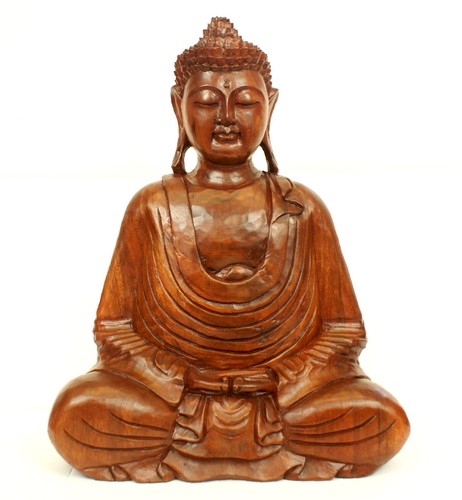 51cm wooden dhyani - wooden, mudra