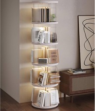 5 Tier Rotating Bookshelf