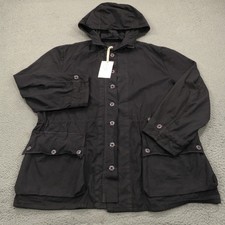 VINTAGE Military Jacket Mens C-50 Swedish Army M65 Field Smock Hooded Parka 70s