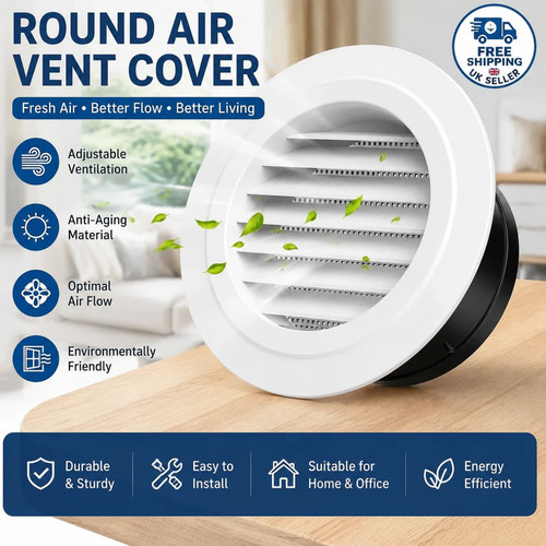 200mm round air vent grille - air,