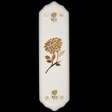 Ceramic Door Finger Plate Gold Dahlia Design (Each)