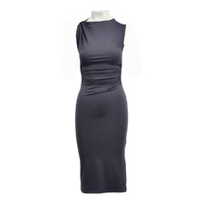 M&S Collection Round Neck Ruched Midi Bodycon Dress Womens Ladies RRP £35.00