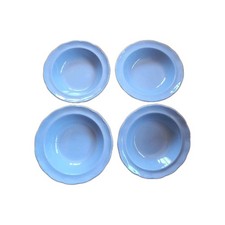 SET OF FOUR VINTAGE 1940s GRINDLEY LUPIN PETAL WARE. CEREAL BOWLS