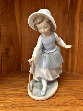 Porcelain Figurine Nao by Lladro 'Girl with Hoop' #0297
