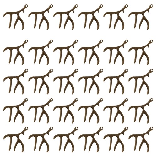 30pcs alloy antler charm - antler,