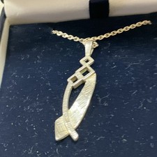 Vintage Sterling Silver Carrick Rennie Mackintosh 18” Necklace And Pendant