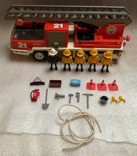 Vintage Playmobil 3781 Fire Engine Truck with Extending Ladder Vintage