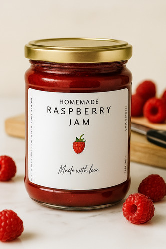 Personalised jam jar - jar, labels