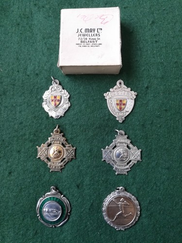 Irish silver athletic medals - silver,
