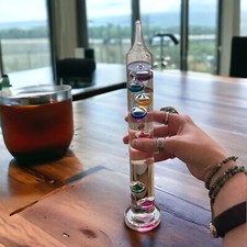 30cm Glass Galileo Thermometer - Scientific gift - Father's Day - Grandad gift