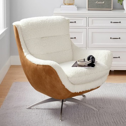 New plush caramel swivel - new,