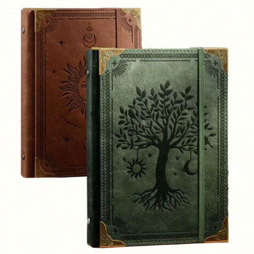 Vintage leather bound diary - bound,