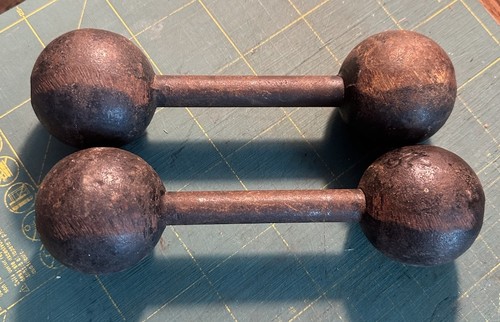 Pair antique cast iron - cast,