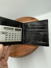 VTG Rothschild Executv Wallet/Albinar Solar Calculator (WORKS) 80’s 90’s Leather
