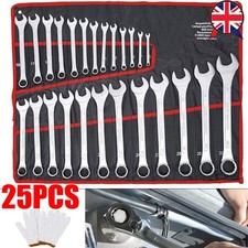 25pc Combination Spanner Set Metric Combo 6mm-32mm Garage Tool TECTOOL
