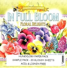 FLORAL DELIGHTS HUNKYDORY Little Square Book sample pack - 20 sheets LBSQ164