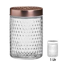 Glass Storage Jars Copper Lids